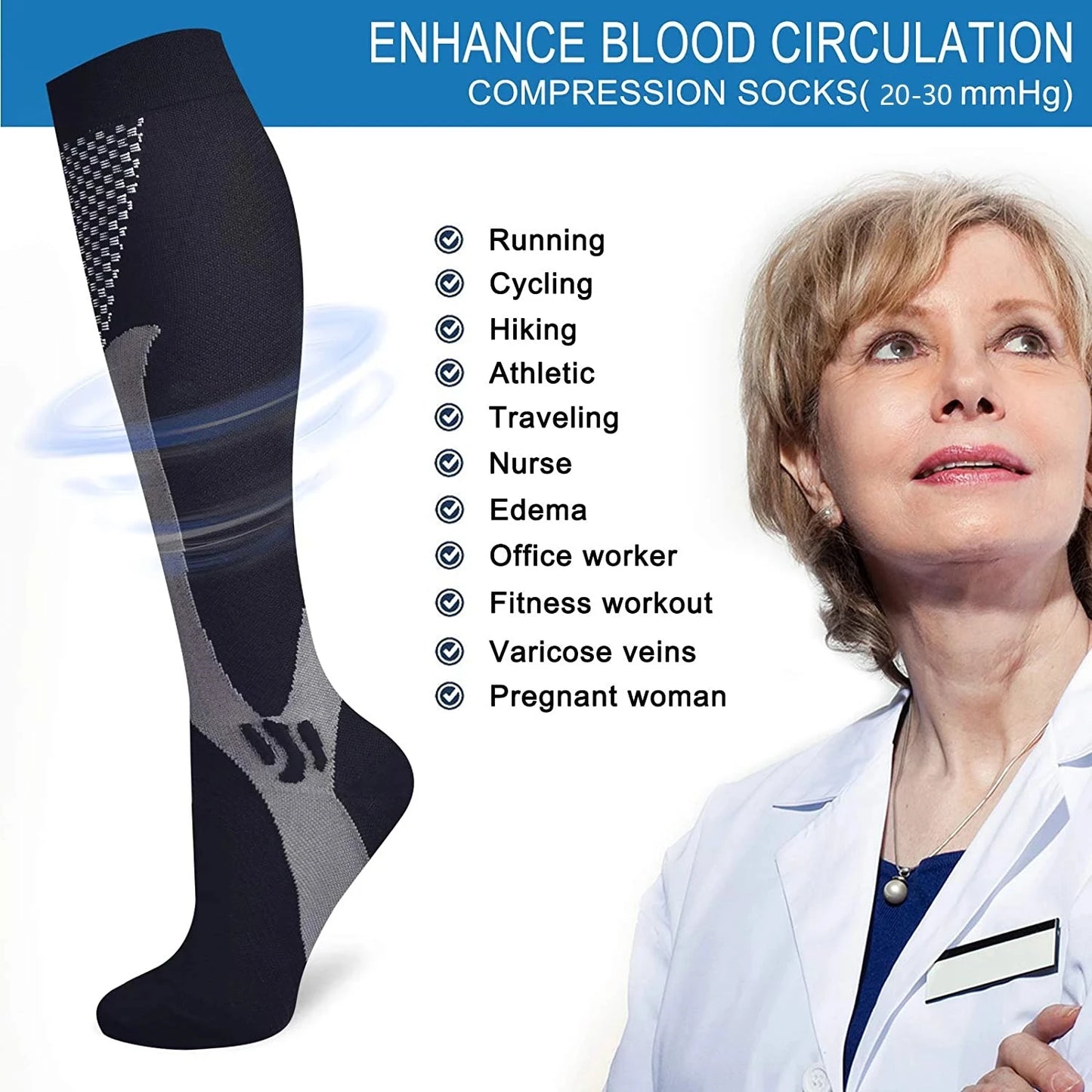 ProFit Compression Socks™: Anti-Fatigue & Pain Relief for Sports Performance