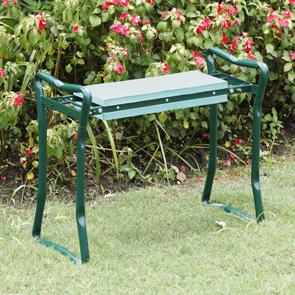 GardenEase™ Comfort Kneeler & Stool – Soft Cushion and Tool Pouch for Easy Gardening